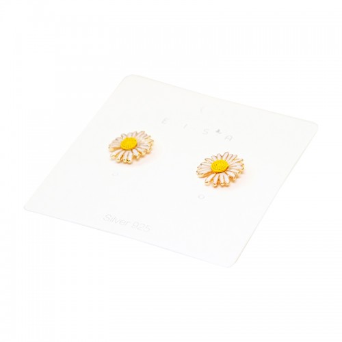 Серьги Ромашки White