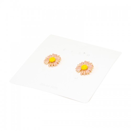 Серьги Ромашки Pink