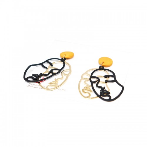 Серьги Faces Black