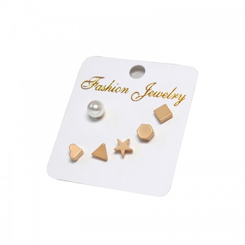 Серьги Geometry Набор Gold