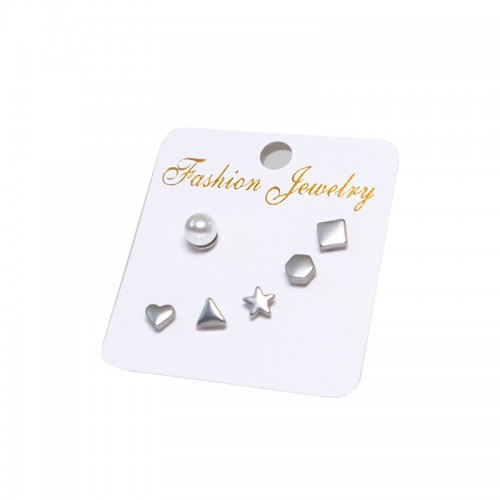 Серьги Geometry Набор Silver