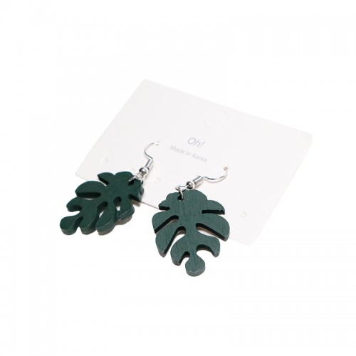 Серьги green flowers