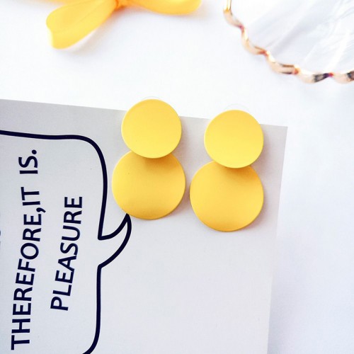 Серьги Wavy Circles Yellow