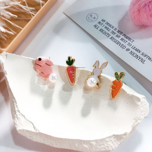 Серьги bunny and carrot