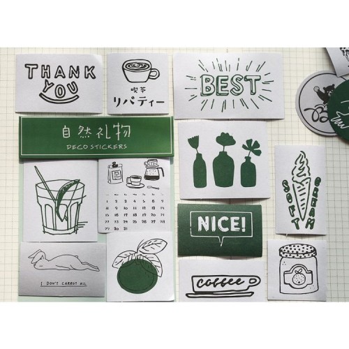 Наклейки Deco Green 60шт 